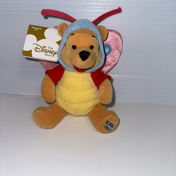 Walt Disney Easter 2000 WINNIE THE POOH AS BUTTERFLY Bean Bag STUFFED ANIMAL NEW - Picture 11 of 16